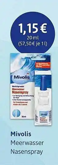 dm drogerie Mivolis meerwasser nasenspray Angebot