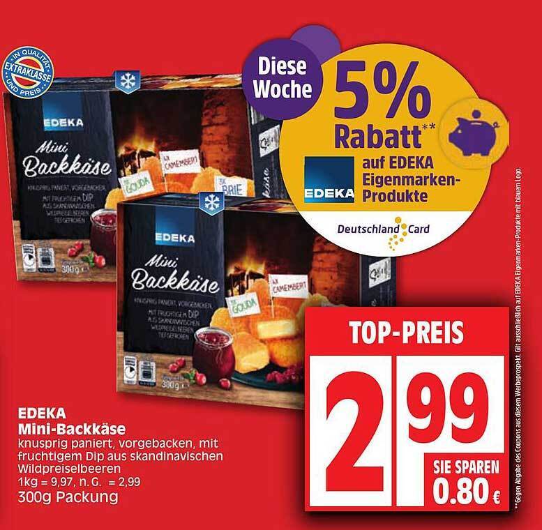 Edeka minibackkäse Angebot bei Edeka
