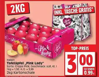 Edeka Tafeläpfel „pink lady“ Angebot