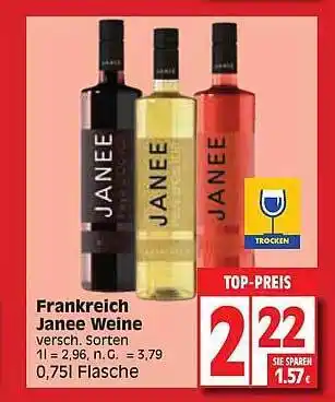 Edeka Frankreich janee weine Angebot