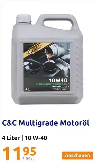 Action C&c multigrade motoröl Angebot