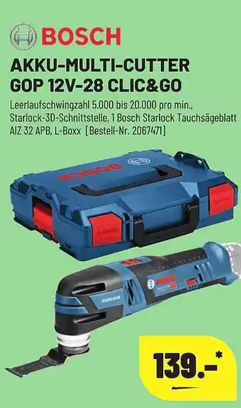 Leitermann Baumarkt Bosch akku-multi-cutter gop 12v-28 clic&go Angebot