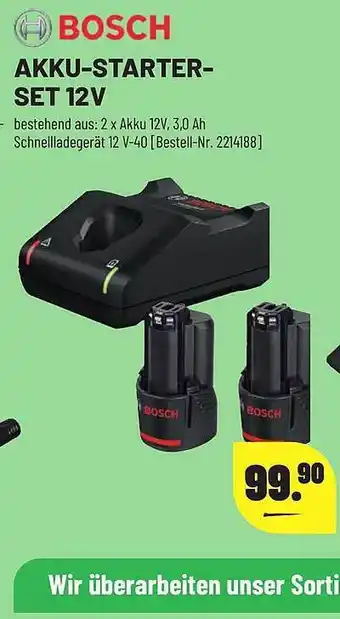 Leitermann Baumarkt Bosch akku-starter-set 12v Angebot