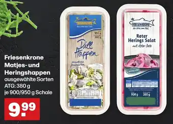 Handelshof Friesenkrone Matjes und Heringshappen 900/950 g Schale Angebot