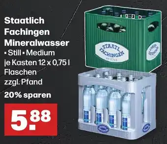 Handelshof Staatlich Fachingen Mineralwasser Kasten 12x0,75 L Flaschen Angebot