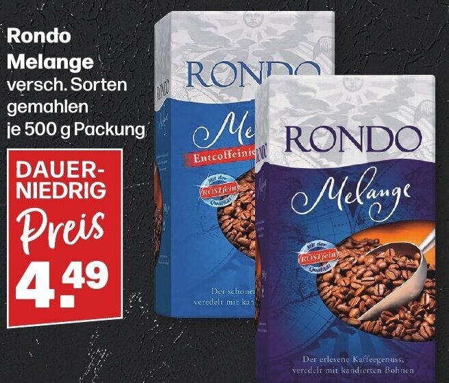 Rondo Melange 500 g Packung Angebot bei Handelshof Rondo Melange 500 g Packung Angebot bei Handelshof