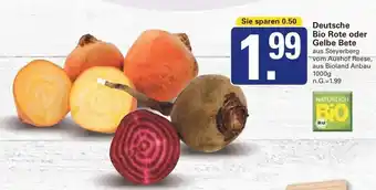 WEZ Deutsche Bio Rote o. Gelbe Bete 1kg Angebot