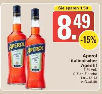 WEZ Aperol Aperitif 700 ml Angebot