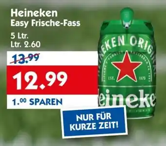 Hol'ab Getränkemarkt Heineken Easy Frische Fass 5 Ltr. Angebot