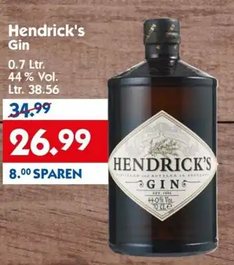 Hol'ab Getränkemarkt Hendrick's Gin 0.7 Ltr. Angebot