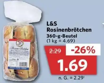 Combi L&S Rosinenbrötchen 360 g Beutel Angebot