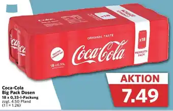 Combi Coca-Cola Big Pack Dosen 18x0,33 L Packung Angebot