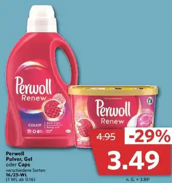 Combi Perwoll Pulver, Gel oder Caps 16/25 WL Angebot