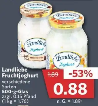 Combi Landliebe Fruchtjoghurt 500 g Glas Angebot