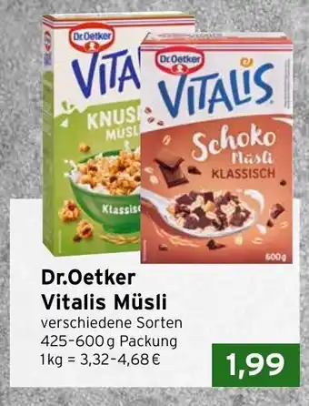 CAP Markt Dr. Oetker Vitalis Musli 425-600g Angebot