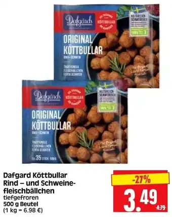 Edeka Herkules Dafgards Köttbullar Rind und Schweinefleischbällchen 500 g Beutel Angebot