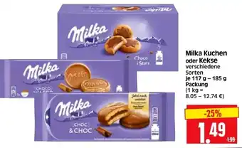 Edeka Herkules Milka Kuchen oder Kekse 117-185 g Packung Angebot