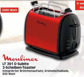 Edeka Herkules Moulinex LT 261 D Subito 2 Scheiben Toaster Angebot