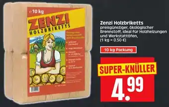 Edeka Herkules Zenzi Holzbriketts 10 kg Packung Angebot