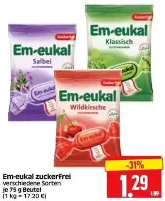 Edeka Herkules Em-eukal zuckerfrei 75 g Beutel Angebot