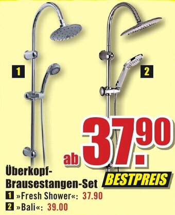 B1 Discount Baumarkt Überkopf Brausestangen Set Angebot