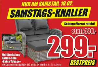 B1 Discount Baumarkt Multifunktions Rattan Sofa ,,Bahia Tobago" Angebot