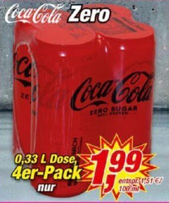 Posten Börse Coca-Cola Zero 0,33 L Dose Angebot