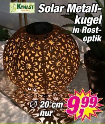 Posten Börse Kynast Solar Metallkugel in Rostoptik Angebot