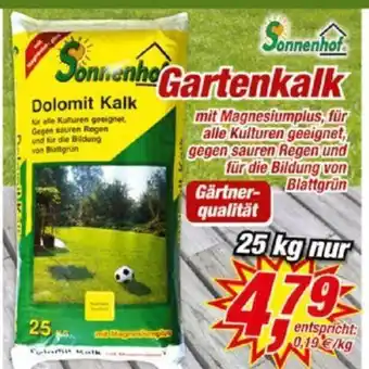 Posten Börse Sonnenhof Gartenkalk 25 kg Angebot