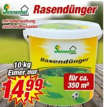 Posten Börse Sonnenhof Rasendünger 10 kg Eimer Angebot