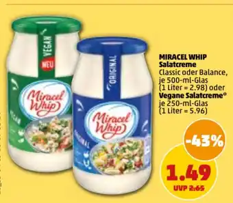 PENNY Miracel Whip Salatcreme o. Vegane Salatcreme 500/250ml Angebot