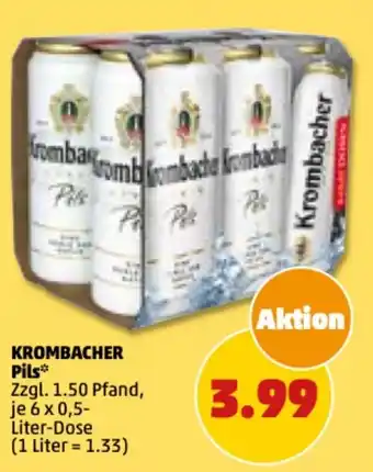 PENNY Krombacher Pils 6*500 ml Angebot