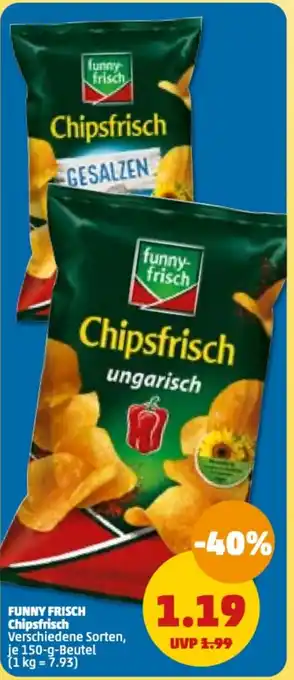 PENNY Funny-frisch Chipsfrisch 150g Angebot