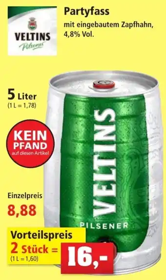 Thomas Philipps Veltins Pilsener Partyfass 5 Liter Angebot