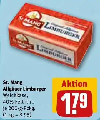 REWE St. Mang Allgäuer Limburger 200 g Pckg. Angebot