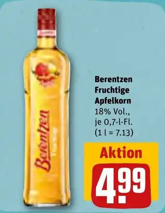 REWE Beretzen Fruchtige Apfelkorn 0,7 l Fl. Angebot