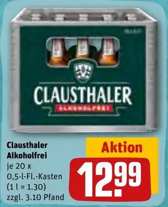 REWE Clausthaler Alkoholfrei 0,5 l Fl. Angebot