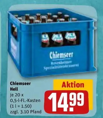 REWE Chiemseer Hell 0,5 l Fl. Angebot