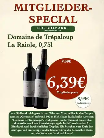 LPG Biomarkt Domaine de trépaloup la raiole Angebot