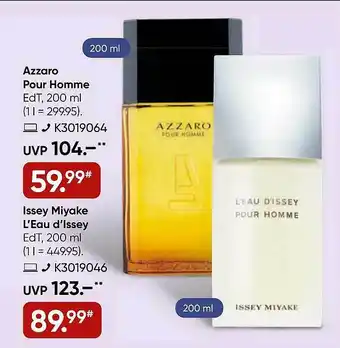 Galeria Azzaro pour homme oder issey miyake l'eau d'issey Angebot