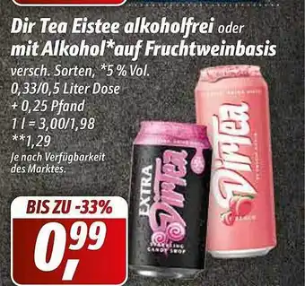 Simmel Dir tea eistee alkoholfrei oder mit alkohol auf fruchtweinbasis Angebot