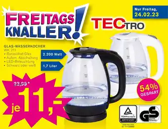 KODi Tectro Glas Wasserkocher WK 211 Angebot