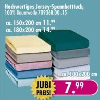 Möbel Boss Hochwertiges Jersey Spannbetttuch Angebot