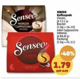 PENNY Senseo Kaffee Pads 85-111g Angebot