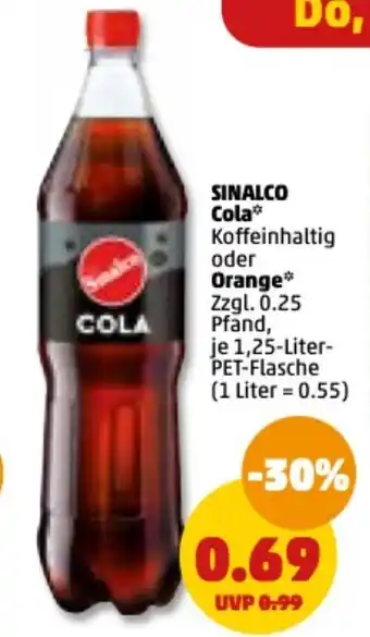 PENNY Sinalco Limonaden o. Cola 1.25L Angebot