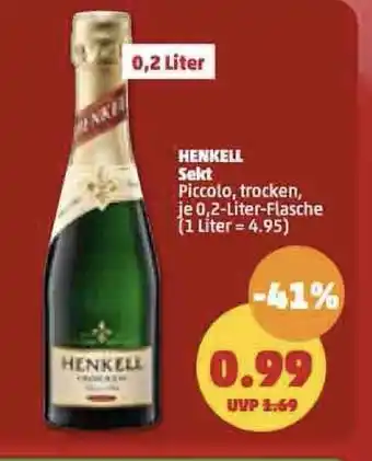 PENNY Henkell Sekt 200ml Angebot