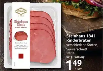 Selgros Steinhaus 1841 Rinderbraten 60g Angebot