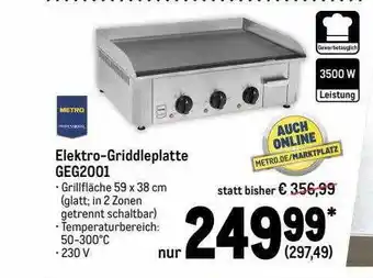 METRO Elektro-griddleplatte geg2001 Angebot