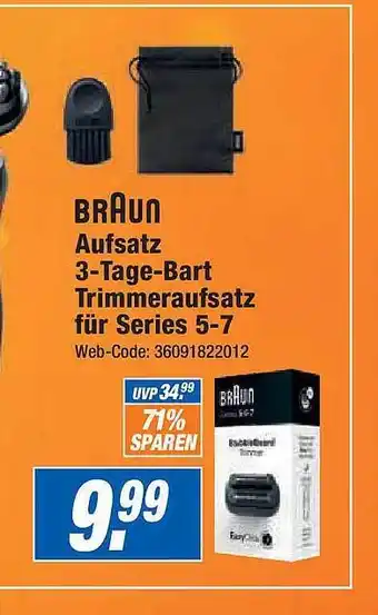 Expert Braun aufsatz 3-tage-bart trimmeraufsatz für series 5-7 Angebot