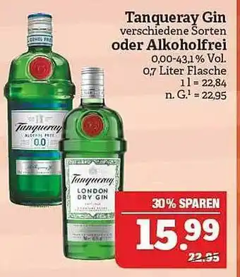 Marktkauf Tanqueray gin oder alkoholfrei Angebot